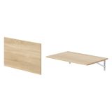Tavolo a scomparsa Marrone Rovere Bianco un Posto Salvaspazio 78x50x21h cm, Forma Rettangolare - Grandate