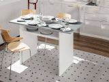 Tavolo allungabile 2-4 posti 120x35cm bianco e cemento - Arila