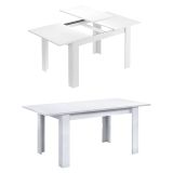 Tavolo allungabile 6-8 posti 140-190x90cm bianco - Abudula