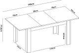 Tavolo allungabile 6-8 posti 140-190x90cm legno - Dencio