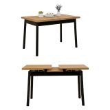Tavolo allungabile 6-8 posti 153x75cm nero - Rodello