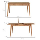 Tavolo allungabile 6-8 posti 165x80cm quercia - Loiano