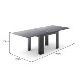 Tavolo allungabile 6-8 posti 90x90cm ardesia - Airin