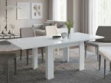 Tavolo allungabile 6-8 posti 90x90cm bianco lucido - Airin