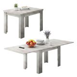 Tavolo allungabile 6-8 posti 90x90cm cemento - Airin