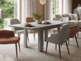 Tavolo allungabile 6-8 posti 90x90cm grigio - Airin