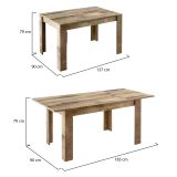 Tavolo allungabile 8-10 posti 137x90cm acacia - Takumi