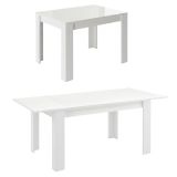 Tavolo allungabile 8-10 posti 137x90cm bianco lucido - Takumi