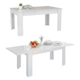 Tavolo allungabile 8-10 posti 140-190x90cm bianco lucido - Arizon