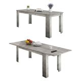 Tavolo allungabile 8-10 posti 140-190x90cm grigio - Arizon