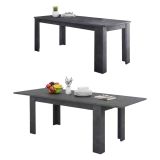 Tavolo allungabile 8-12 posti 160-210x90cm ardesia - Agenore