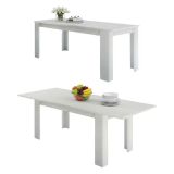Tavolo allungabile 8-12 posti 160-210x90cm bianco anticato -Agenore
