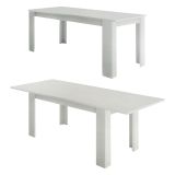 Tavolo allungabile 8-12 posti 160-210x90cm bianco anticato -Agenore