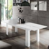 Tavolo allungabile 8-12 posti 160-210x90cm bianco lucido -Agenore