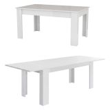 Tavolo allungabile 8-12 posti 160-210x90cm bianco lucido -Agenore