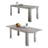 Tavolo allungabile 8-12 posti 160-210x90cm cemento - Agenore