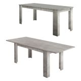Tavolo allungabile 8-12 posti 160-210x90cm cemento - Agenore