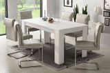 Tavolo allungabile Albatera, Consolle allungabile, Tavolo da pranzo allungabile, Consolle estensibile da cucina, 160-220x88h75 cm, Bianco