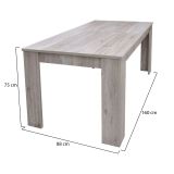 Tavolo allungabile Albatera, Consolle allungabile, Tavolo da pranzo allungabile, Consolle estensibile da cucina, 160-220x88h75 cm, Rovere