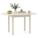 Tavolo Allungabile Beige 6 Posti Allungabile 100x80x76h cm, Meccanismo Estensione Allunga Centrale - Liriteda