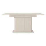 Tavolo Allungabile Beige 8 Posti Allungabile 160x90x75h cm, Meccanismo Estensione Allunga Centrale - Kariteni