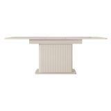 Tavolo Allungabile Beige 8 Posti Allungabile 160x90x75h cm, Meccanismo Estensione Allunga Centrale - Kariteni