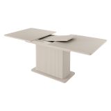Tavolo Allungabile Beige 8 Posti Allungabile 160x90x75h cm, Meccanismo Estensione Allunga Centrale - Kariteni