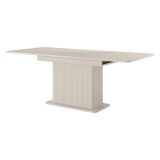 Tavolo Allungabile Beige 8 Posti Allungabile 160x90x75h cm, Meccanismo Estensione Allunga Centrale - Kariteni