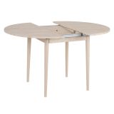 Tavolo Allungabile Beige Marmo 6 Posti Allungabile 100x100x75h cm, Meccanismo Estensione Allunga Centrale - Bee