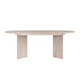 Tavolo Allungabile Beige Marmo 6 Posti Allungabile 160x90x75h cm, Meccanismo Estensione Allunga Centrale - Noba