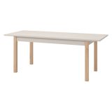 Tavolo Allungabile Beige Marrone Rovere 8 Posti Allungabile 160x80x77h cm, - Bulzi