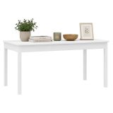 Tavolo Allungabile Bianco 12 Posti Allungabile 160x80x76h cm, Meccanismo Estensione Allunga Centrale - Lireli
