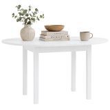 Tavolo Allungabile Bianco 6 Posti Allungabile 100x80x76h cm, Meccanismo Estensione Allunga Centrale - Liriteda