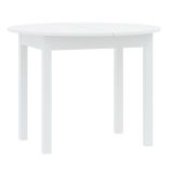Tavolo Allungabile Bianco 6 Posti Allungabile 100x80x76h cm, Meccanismo Estensione Allunga Centrale - Liriteda