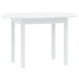 Tavolo Allungabile Bianco 6 Posti Allungabile 100x80x76h cm, Meccanismo Estensione Allunga Centrale - Liriteda