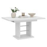 Tavolo Allungabile Bianco 8 Posti Allungabile 150x90x77h cm, Meccanismo Estensione Allunga Centrale - Lirega