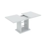 Tavolo Allungabile Bianco 8 Posti Allungabile 150x90x77h cm, Meccanismo Estensione Allunga Centrale - Lirega