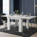Tavolo Allungabile Bianco Allungabile Meccanismo Estensione a Libro 180x90x78h cm, Lunghezza Massima 180 cm - Popoli