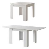 Tavolo Allungabile Bianco Allungabile Meccanismo Estensione a Libro 180x90x78h cm, Lunghezza Massima 180 cm - Popoli