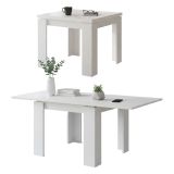 Tavolo Allungabile Bianco Allungabile Meccanismo Estensione a Libro 180x90x78h cm, Lunghezza Massima 180 cm - Popoli
