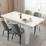 Tavolo Allungabile Bianco Allungabile Meccanismo Estensione Allunga Centrale 160x80x78h cm, Lunghezza Massima 160 cm - Pizzoli