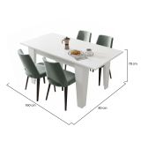 Tavolo Allungabile Bianco Allungabile Meccanismo Estensione Allunga Centrale 160x80x78h cm, Lunghezza Massima 160 cm - Pizzoli