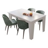 Tavolo Allungabile Bianco Allungabile Meccanismo Estensione Allunga Centrale 200x88x78h cm, Lunghezza Massima 200 cm - Salmour