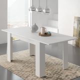 Tavolo Allungabile Bianco Allungabile Meccanismo Estensione Allunga Centrale 200x90x75h cm, Lunghezza Massima 200 cm - Marene
