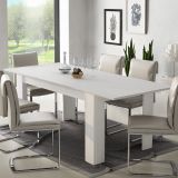 Tavolo Allungabile Bianco Allungabile Meccanismo Estensione Allunga Centrale 220x90x75h cm, Lunghezza Massima 220 cm - Campora