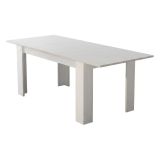 Tavolo Allungabile Bianco Allungabile Meccanismo Estensione Allunga Centrale 220x90x75h cm, Lunghezza Massima 220 cm - Campora