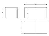 Tavolo Allungabile Bianco Lucido 8 Posti Allungabile 160x90.5x76.5h cm - Colosimi