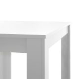 Tavolo Allungabile Bianco Lucido 8 Posti Allungabile 190x90x77h cm, Meccanismo Estensione Allunga Centrale - Dencio