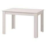 Tavolo Allungabile Bianco Opaco 8 Posti Allungabile 120x80x76h cm, Meccanismo Estensione Allunga Centrale - Marudo