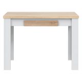 Tavolo Allungabile Bianco Opaco Marrone Rovere 4 Posti Allungabile 110x50x79h cm, - Paestum
